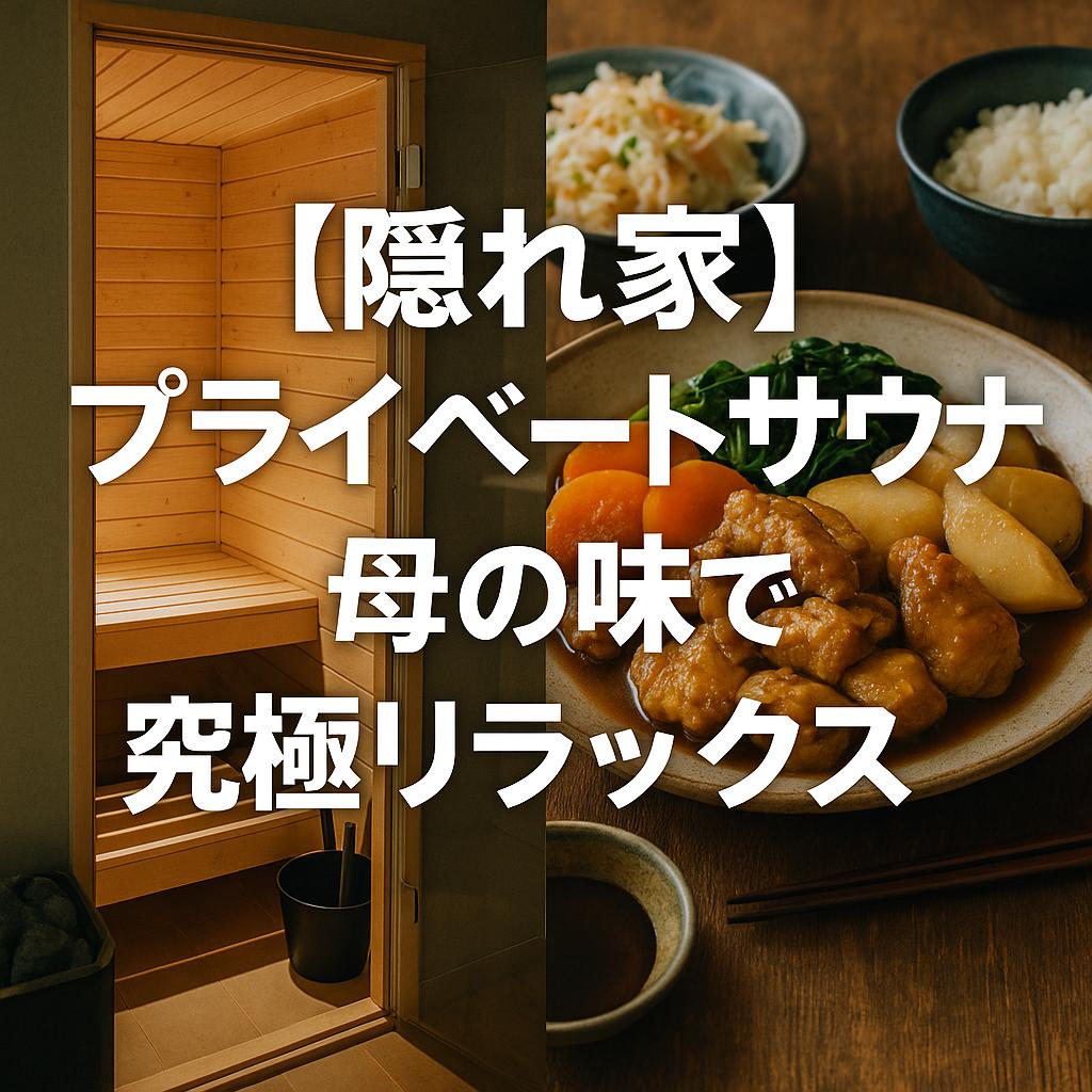 【隠れ家】プライベートサウナと母の味で究極リラックス